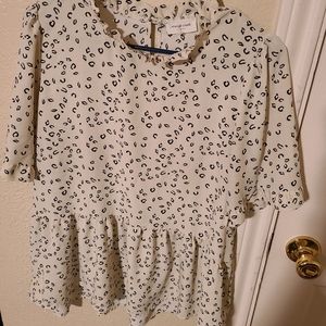 Leopard Print Peplum Top